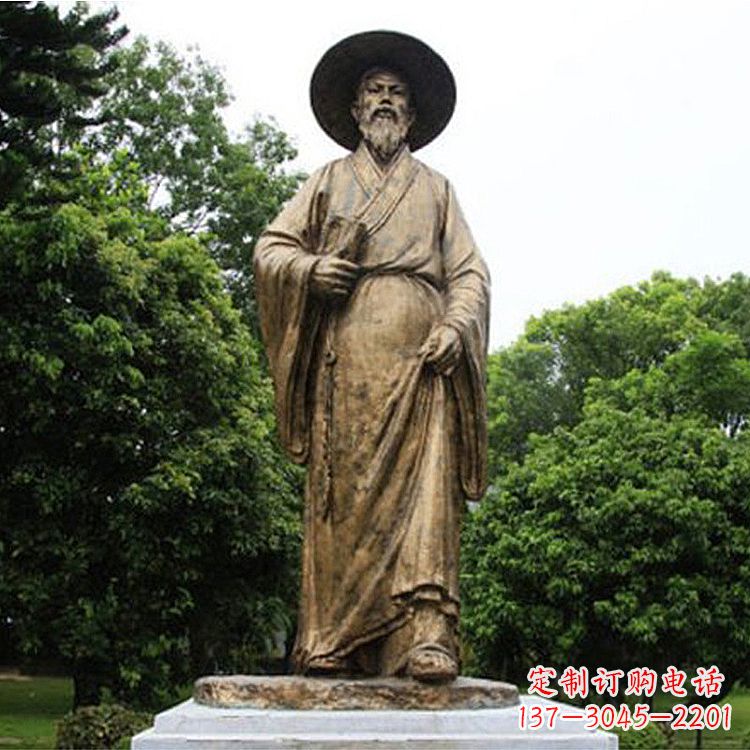 威海中国历史文化名人北宋文学家苏轼苏东坡铜雕像