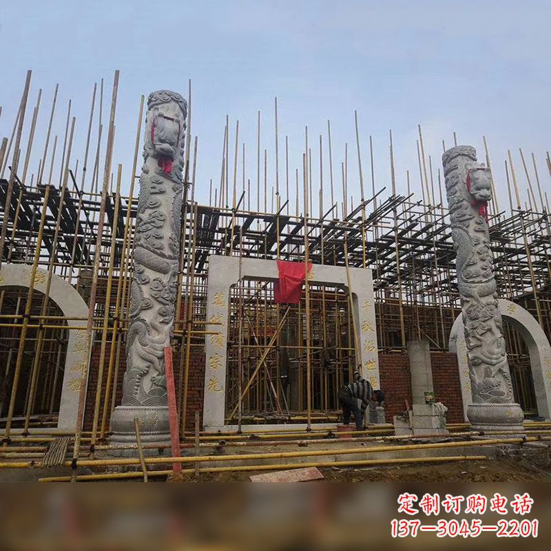 威海中国龙柱石雕