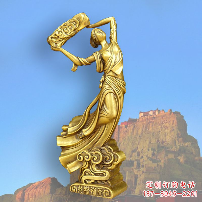 威海中国上古传说“女娲补天”铸铜雕塑