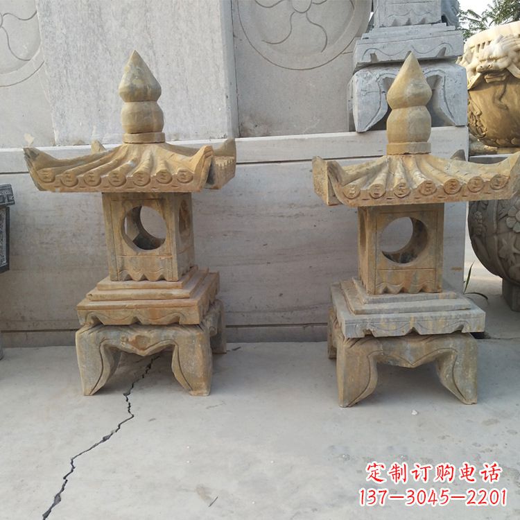 威海中式仿古低墩石灯笼