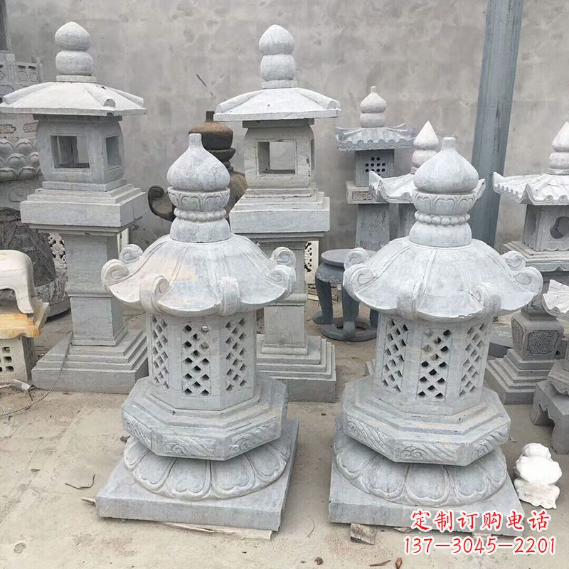 威海中式低墩石雕灯笼
