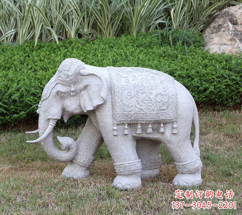 威海中式石雕大象