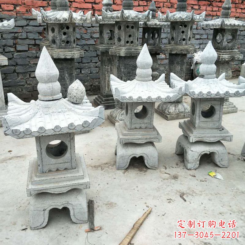 威海中式庭院石雕灯笼
