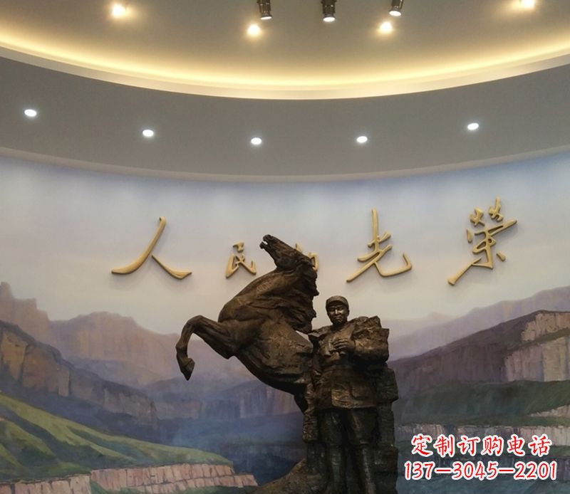 威海朱德人物景观铜雕