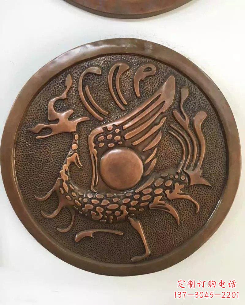 威海朱雀铜浮雕