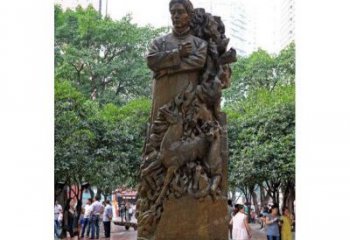 威海徐悲鸿铜雕