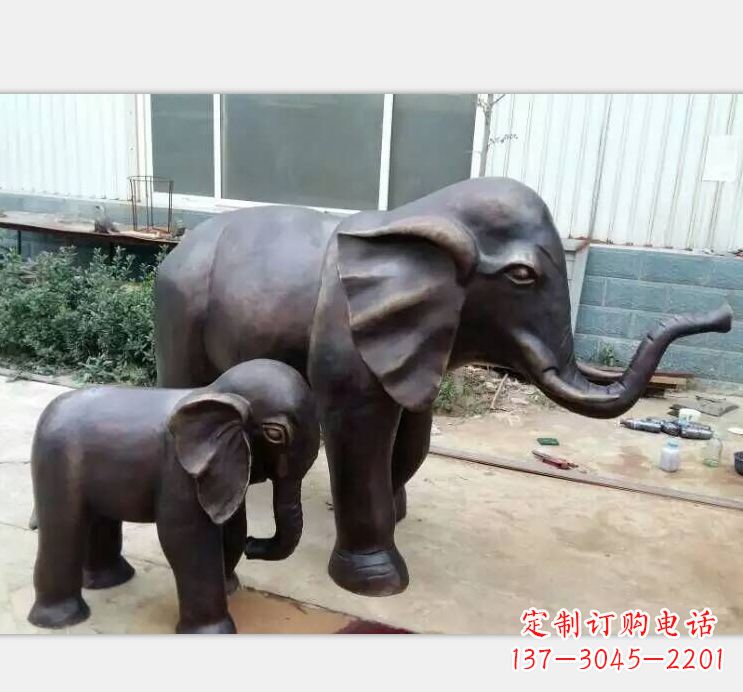 威海铸铜公园大象雕塑