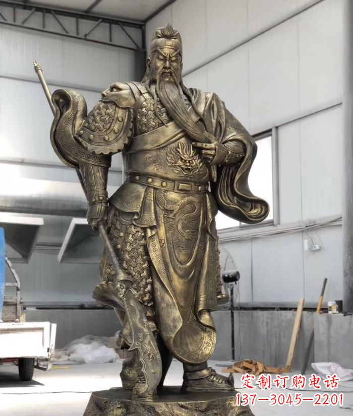 威海铸铜关公雕塑