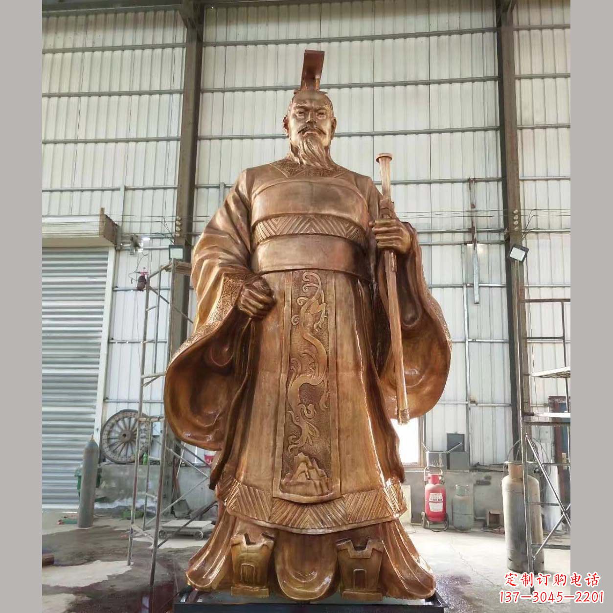威海铸铜汉武帝雕塑