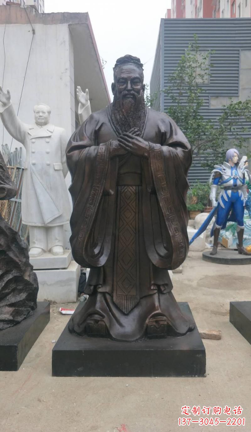 威海铸铜孔子雕塑