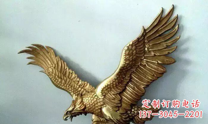 威海铸铜老鹰企业动物铜雕 (2)