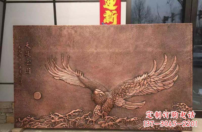 威海铸铜老鹰浮雕