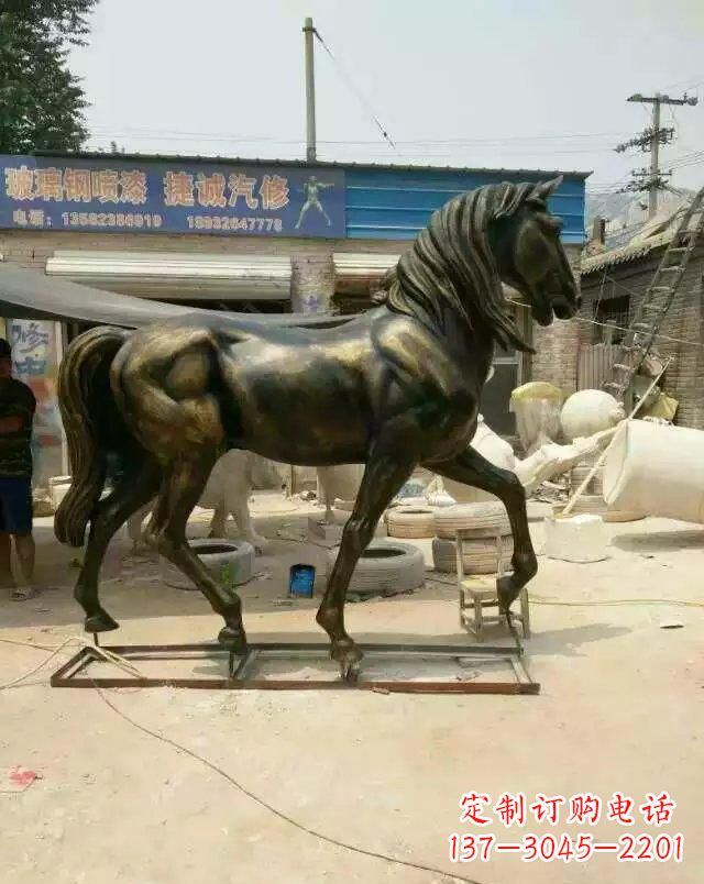 威海铸铜马雕塑