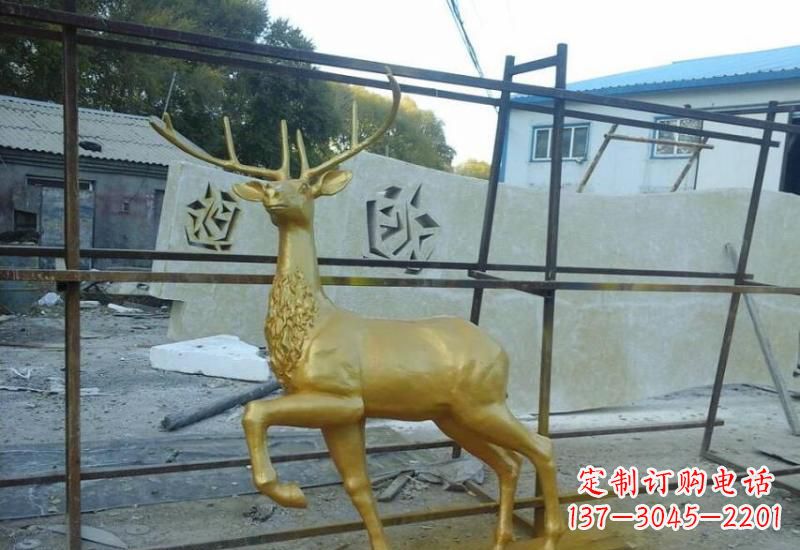 威海铸铜梅花鹿雕塑