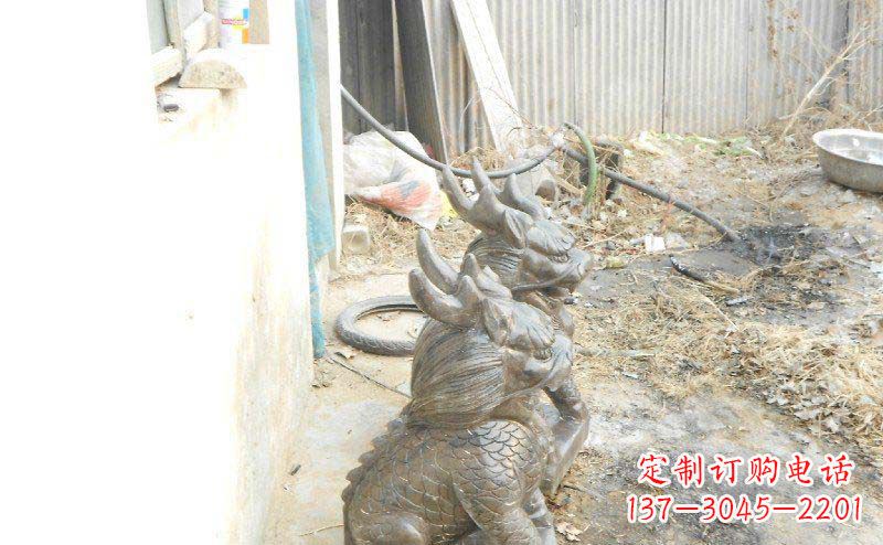 威海铸铜麒麟古代神兽铜雕
