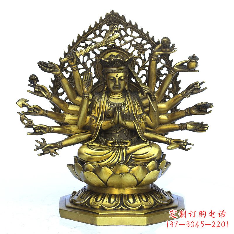 威海铸铜千手观音雕塑