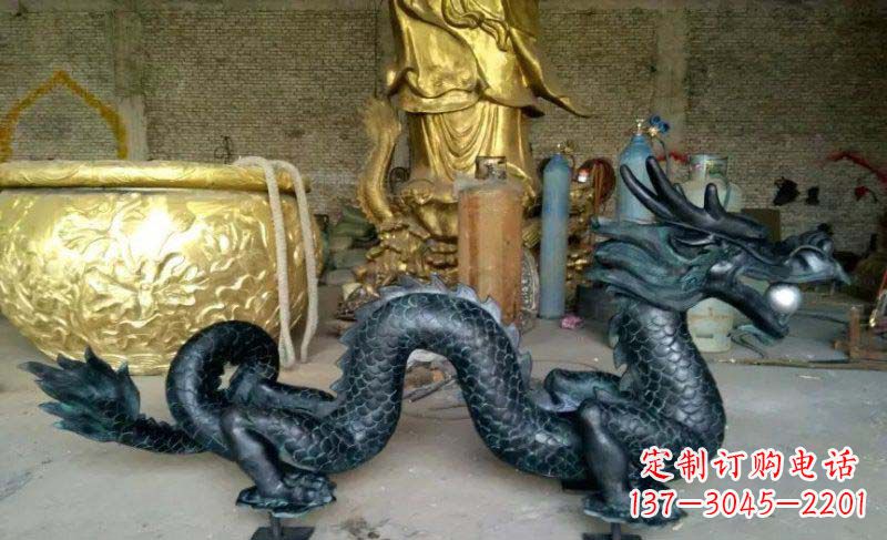 威海铸铜双龙戏珠广场铜雕