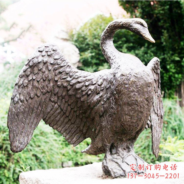 威海铸铜天鹅雕塑