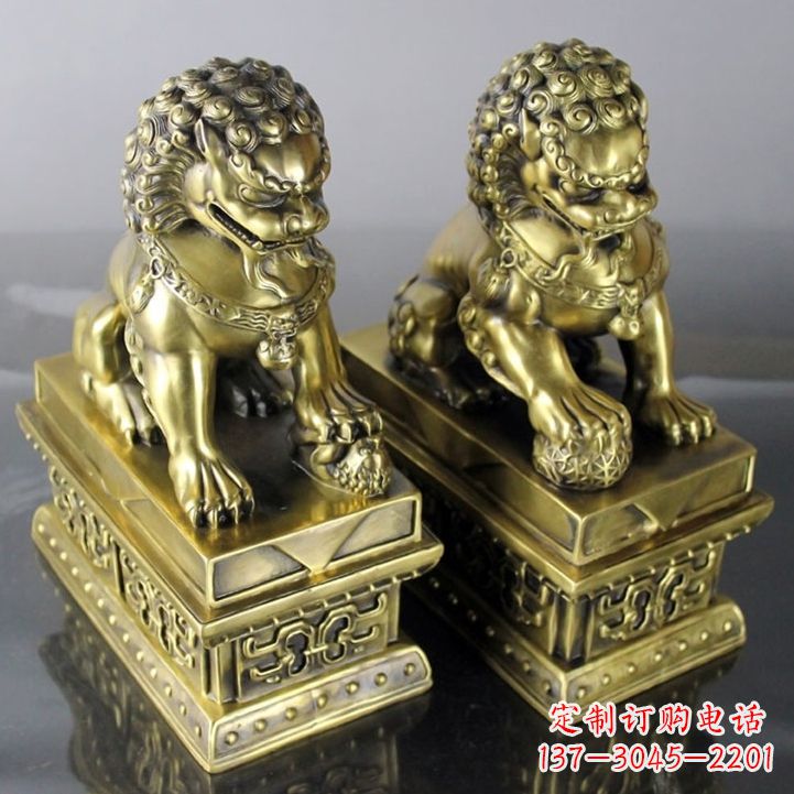 威海铸铜天安门狮子雕塑