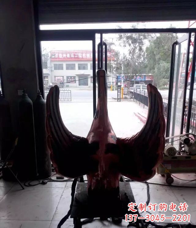 威海铸铜天鹅公园动物铜雕 (2)