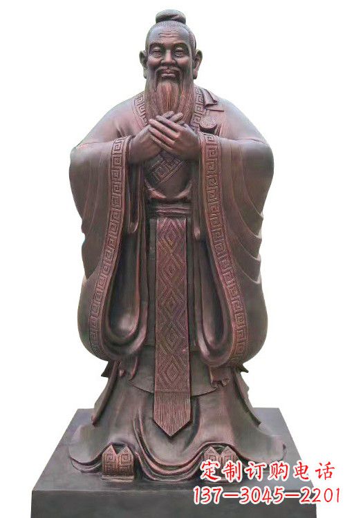 威海紫铜孔子像