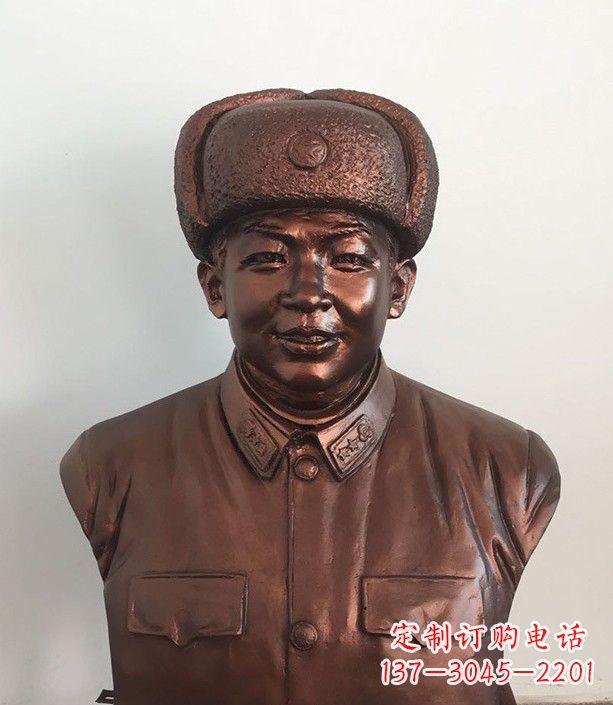 威海紫铜雷锋半身像
