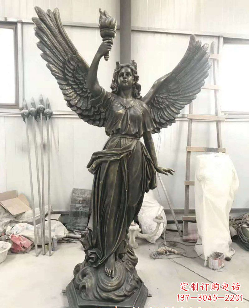 威海自由女神像铜雕