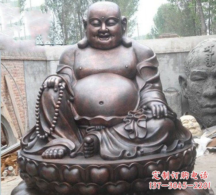 威海宗教庙宇弥勒佛铜雕222