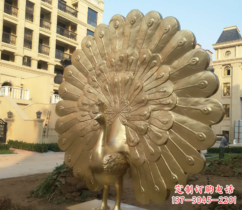 威海孔雀铜雕塑