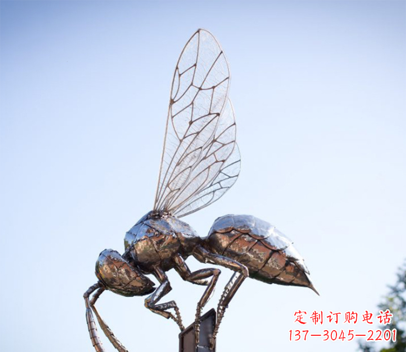 威海蜜蜂雕塑不锈钢