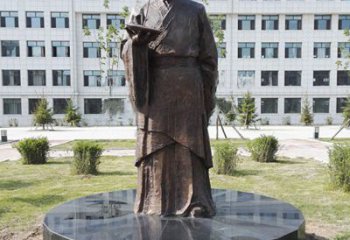 威海祖冲之校园铜雕-纯铜铸造中国古代历史名人著名数学家